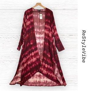Torrid Maroon and Blush Kimono